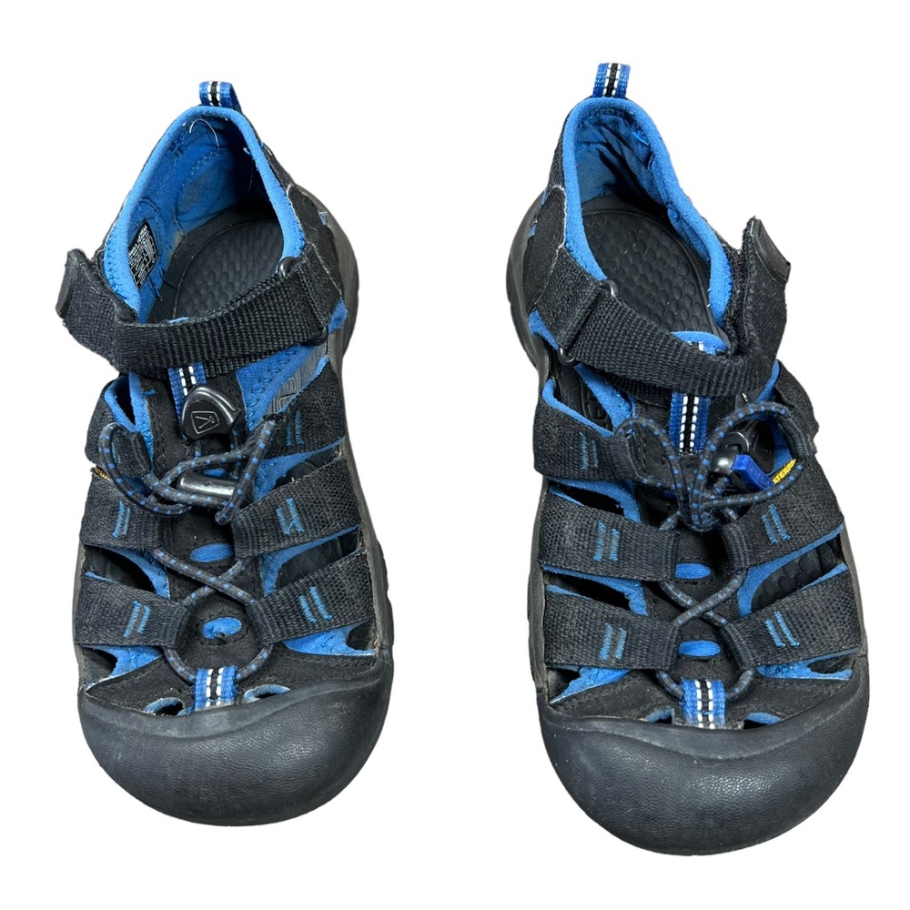 Keen Unisex-Child Newport H2 Black & Blue Closed Toe Sport Sandals Youth Size 3